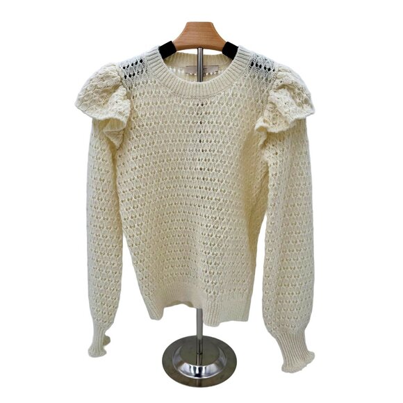 Vintage Loft 1980s Sweater with Shoulder Flare Accent - Picture 3 of 4